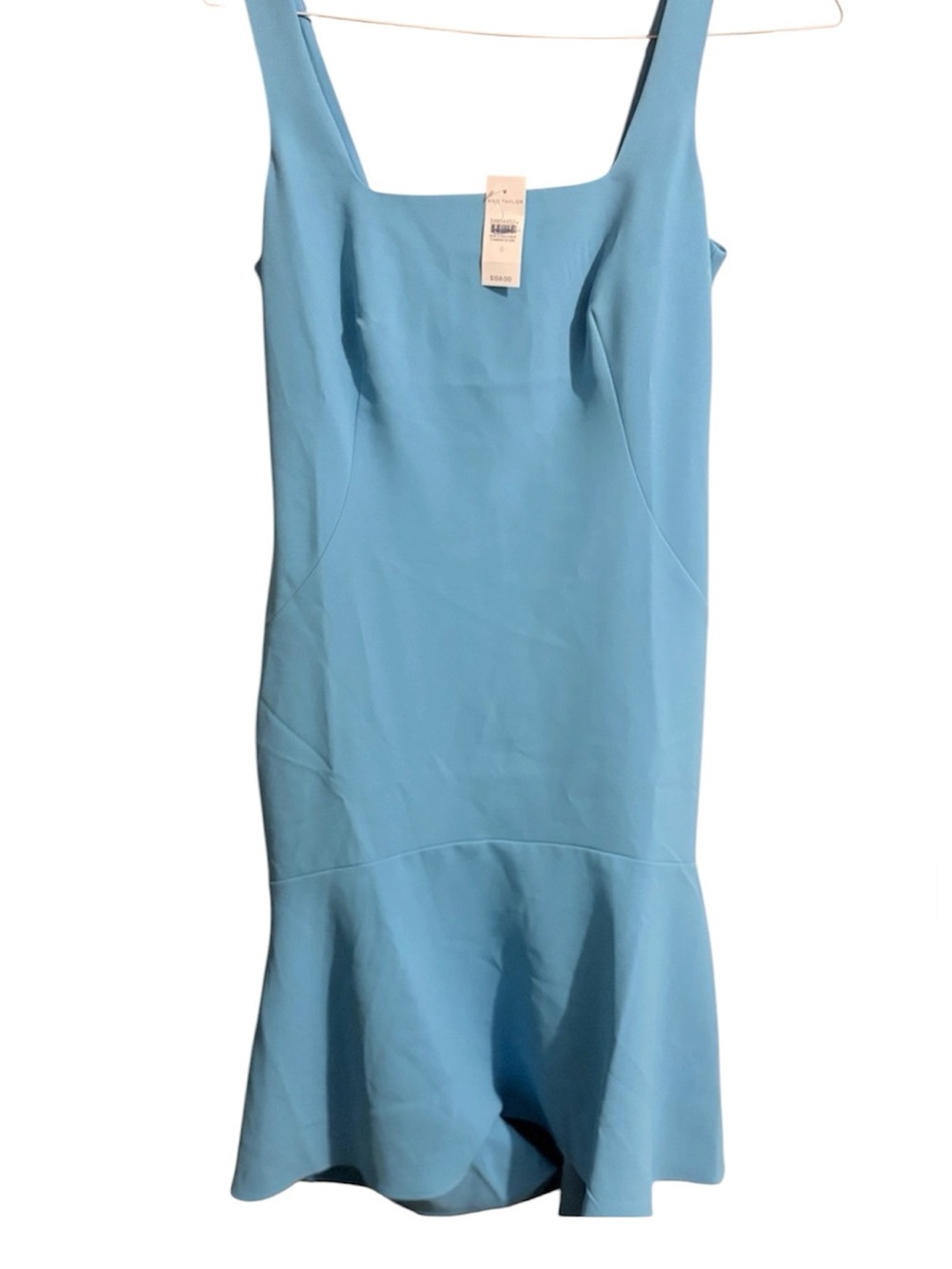 Ann Taylor Blue Square-Neck Midi Dress